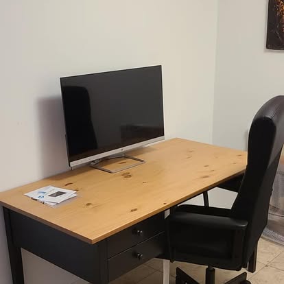 Assembled desk and home office